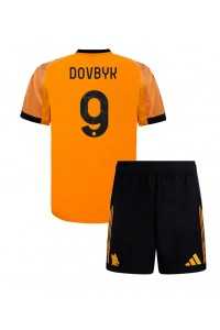 AS Roma Artem Dovbyk #9 Babyklær Borte Fotballdrakt til barn 2025-26 Korte ermer (+ Korte bukser)